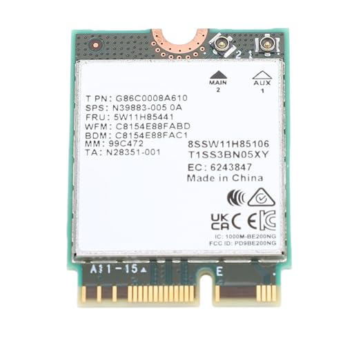 Carte réseau WiFi 7 BE200NGW M.2 pour PC portable 8774 Mbps avec Bluetooth 5.4