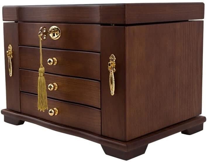 Caja de Madera Grande para Guardar Joyas, exhibir Pendientes, Anillos, Collares, Joyas, Organizador de Regalo, Embalaje