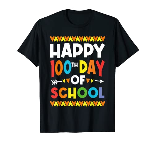 100 Día de la Escuela Muchacha Maestra Feliz Día 100 de la Escuela Camiseta