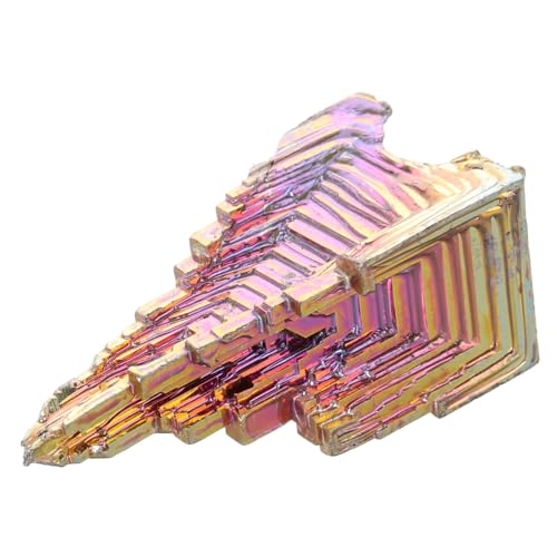 IMIKEYA Intricate Bismuth Ore Specimen Mini Crystal Mineral Ornament for Desktop and Home Decor