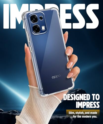 Image of WOW IMAGINE Clear Back Cover Case for Oppo A6 Pro 5G Shockproof Soft TPU Case | Cushioned Edges for Ultimate Protection Back Cover Case - Transparent