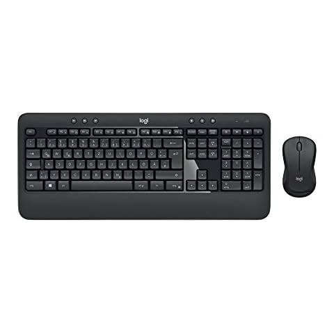 Logitech MK540 Advanced Kabellose Tastatur und Maus Combo für Windows, 2,4 GHz Unifying USB-Empfänger, Sondertasten, 3 Jahre Batterielaufzeit, Für PC, Laptop, Deutsches QWERTZ-Layout - Schwarz Cover