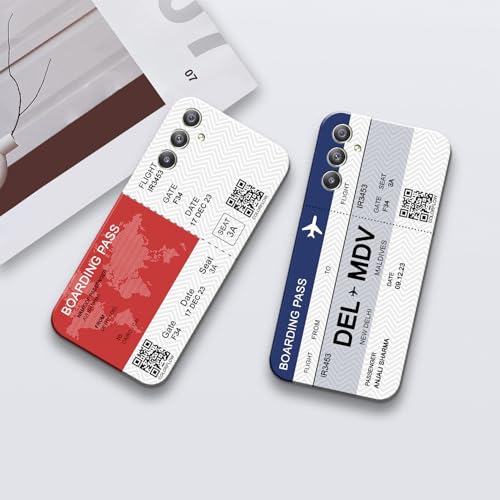 Image of COLORflow Back Cover Compatible with Samsung A34 5G | Boarding Pass Color Customized Back Cover Compatible with Samsung Galaxy A34 5G