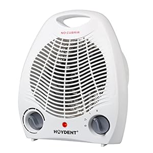 HAYDENT – Ventilatorkachel met 2 standen, regelbare thermostaat en oververhittingsbeveiliging, draagbare thermoventilator, hete lucht en ventilator, elektrische verwarming