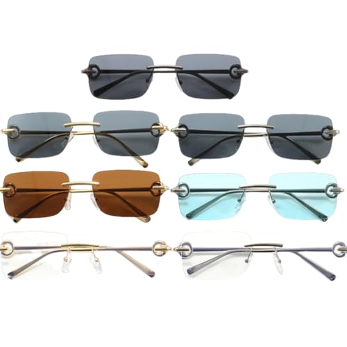 Lunettes sans monture vert clair de haute finition esthétique - 2
