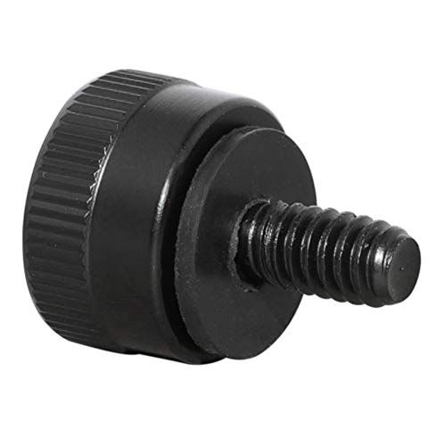 Aluminium Knurled Fender Seat Bolt Screw 1/4"-20 Thread Compatible With Harley Sportster Touring Softail Dyna Cvo Electra Glide Street Glide 1996-2020- Skeleton Middle Finger (Black) #TOP4