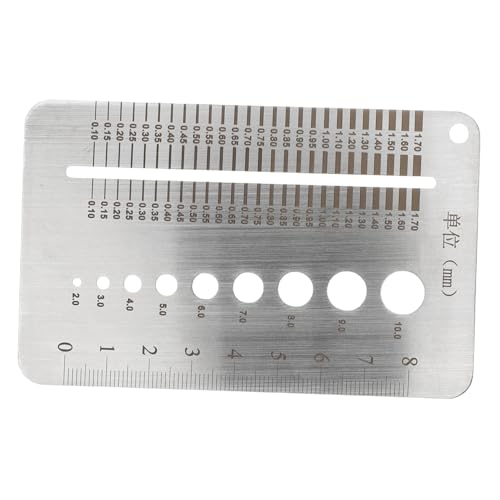 Calibrador Veemoon para medición de espesores, calibrador de taladro con regla recta para ingenieros y carpintería, portátil y preciso miniatura 1