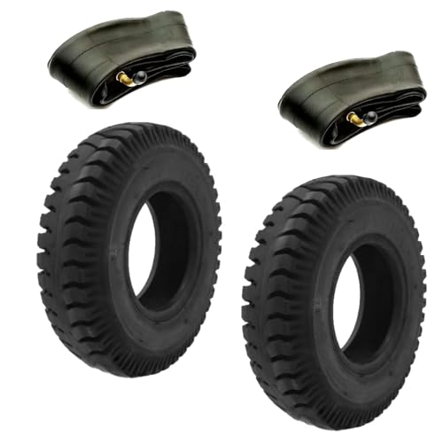 2 Reifen 2.50-4 mit Schläuchen Ersatzreifen Schubkarre Kinderwagen Gummi rutschfest 4 P.R.