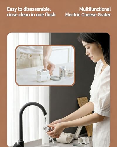Rallador eléctrico de queso rotatorio portátil miniatura 6