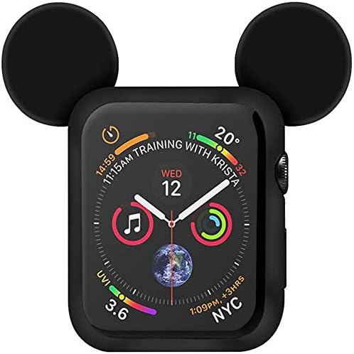 Yu Store Lovely Cartoon Stitch Cover Compatible with Apple Watch Series  4/5, Soft Silicone Protector Bumper Frame Protective Double Color Case for