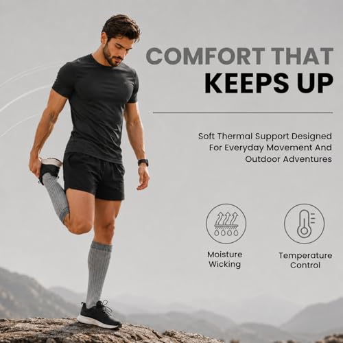 Image of Yacht & Smith 12 Pairs Merino Wool Thermal Boot Socks, Mens Womens Hiking Winter Sock