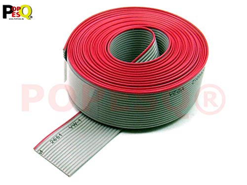 POPESQ® 3 m x Flachbandkabel 16 polig 1.27mm für 2.54mm Verbinder #A1512