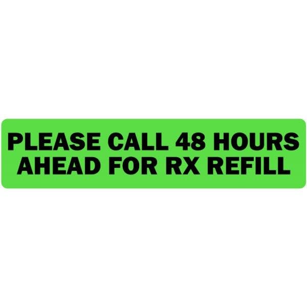LabelValue.com | Please Call 48 Hours Ahead for Refill-Veterinary Label/Stickers, 500 labels per roll, 1 roll per package