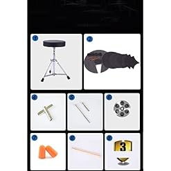 KESHUO Kit De Batterie De Percussions D'instruments De Musique pour Les Adultes Débutants Instruments Batterie (Color… – Image 2