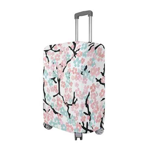 Joisal Floral Soft Pink Blue Beige Suitcase Cover Custom Luggage Protector Washable Colorful Travel Vacation Essentials, S, Fits 18-20 Inch Case3