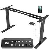 JUMMICO In hoogte verstelbaar bureau frame met USB-aansluiting en touchscreen toetsenbord, elektris...