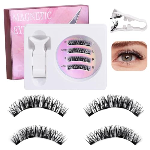 TTPSRY Ciglia Magnetiche Naturali 3d Ciglia Finte Riutilizzabili Impermeabili Ciglia Magnetiche Applicatore Incluso