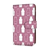 anve エクスペリア XZ2 Compact SO-05K 対応 ケース 手帳 タイプ スマホカバー カード収納付き シロクマ イラスト パターン キャラクター スタンド式 ストラップホール ドコモ SO-05K (B.ピンク) best_vd-0012_sp