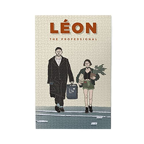 1000�s�[�X �W�O�\�[�p�Y�� ���I���ƃ}�`���_ LEON �ؐ� 50*75cm ���[�P�[�X�t�� �������� Jigsaw �C���e���A �v���[���g Picture puzzle �p�Y�������� �Ǌ|���ǉ� �������[�p�Y�� �m��ߋ� �]�`�������W ������� �e�q