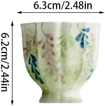 GSOUL Kungfu Tea cup Ceramics Gallfall Glaze Creative Loose Vertical Petal Cup Tea Small Tea Cups