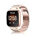Produktbild Fintie Armband kompatibel mit Fitbit Versa/Fitbit Versa 2 / Fitbit Versa Lite - 22mm Uhrenarmband Edelstahl Metall Ersatzband für Fitbit Versa Health & Fitness Smartwatch, Roségold
