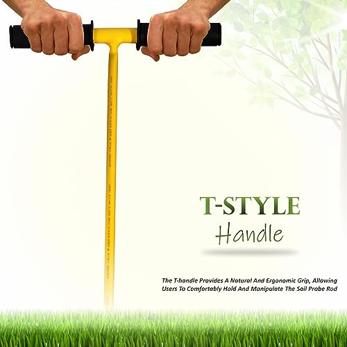 FEBTECH - Metal Soil Probe Rod - Insulated Septic Tank Probe - 48-Inch Long Overall, 3/8\" Septic Tank Finder Probing Rod,T-Handle Septic Tank Locator Tool For Gardening, Agriculture, Septic Systems - Thumbnail 4