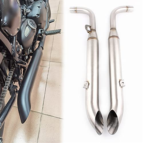 Silencieux d'échappement moto inox universel compatible Triumph Bonneville T1200 T100 Bobber