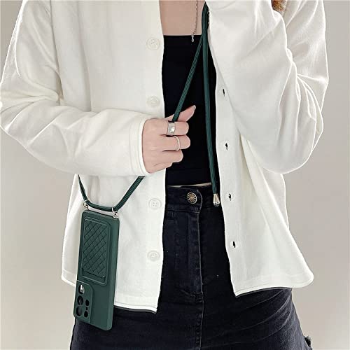 Colar transversal cordão cordão tecido titular capa de telefone para samsung s21 ultra s21 fe s21 pl