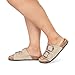 Imagen de JOMIX Sandalias Mujer con Hebillas Ajustables Zuecos Abiertos de Piel Sintética Zapatos de Verano con Tacón Plano