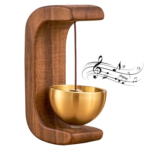 Image of Artisan Shopkeepers Bell Doorbell for Door Opening, Magnetic Wood Wind Chime for Door Garden Restaurant Room
