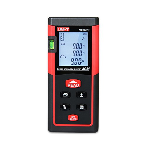 UNI-T UT 390B+ Medidor de Distancia Láser Digital 40 Metros 100ft Rango Finder Medir Diastimeter