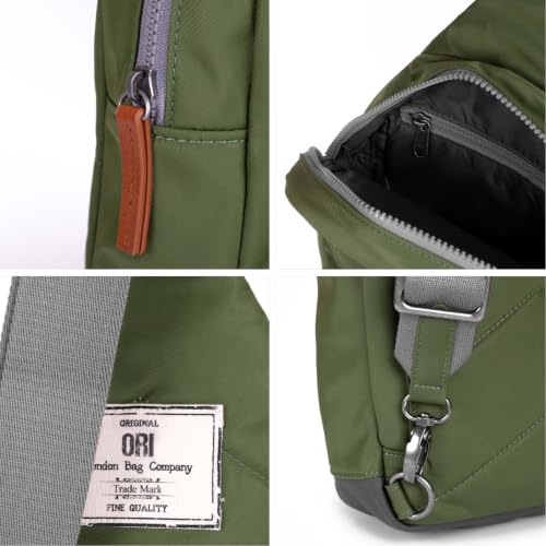 Image of ORI LONDON Crossbody Bag - Nylon Travel Sling Bag for Women & Men with Chunky Zippers - The Willesden
