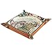 Ancienne Carte Nautique Plateau Cuir Organisateur Plateau Plateau Rectangulaire Classique En Cuir, Plateau De Rangement 16x16cm