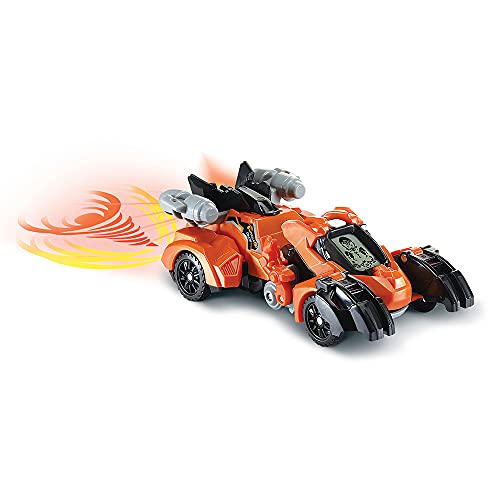 VTech – Switch & Go Dinos Fire, Dinosaurio Sonore Furex, el Super T-Rex, Juguete 2 en 1 transformable en Coche de Carreras, proyecciones Luminosas, Regalo para niños a Partir de 4 años – Contenido en