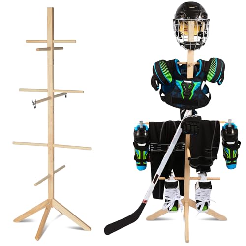 AceOrbit Wooden Hockey Gear Drying Rack