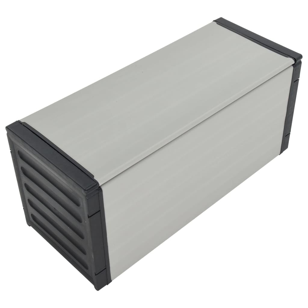 Mülltonnenbox Grau 85 x 34 x 40 cm aus PVC und PP für Recycling Trennung, mit Deckel und geruchsschutz für Küche, Bad, Büro und Garten, leicht zu reinigen und umzusetzen