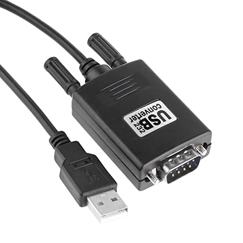 Spoinkky USB to RS-232 Serial Converter Cable, USB to Serial (9-Pin) DB-9 RS-232 Converter Cable - Black