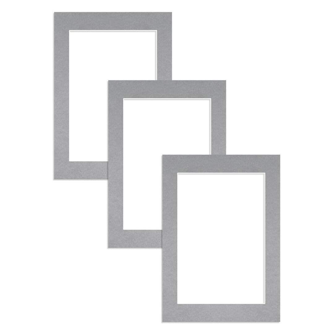 Alison Kingsgate 6X4 Silver Picture Mount for Frame - 5X3 Aperture - Pack 3 — image 1