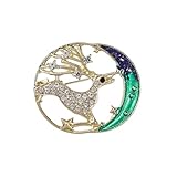 Juego de broches de Navidad para mujer, bonitos pines de aleación esmaltada con Papá Noel, muñeco de nieve, árbol, reno, campana, copo de nieve, pin de solapa, accesorios para fiestas de vacaciones