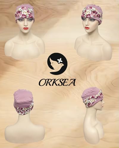 Image of Chemo Headwear for Women Knot Beanies with Stretch Elastic Turbans Soft Cancer Hats Head Coverings Scarf Headwraps