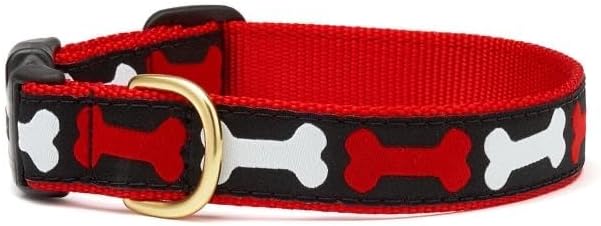 Up Country No Bones About It Pattern Dog Collar (Small (9 to 15 Inches) 1 Inch Wide Width)