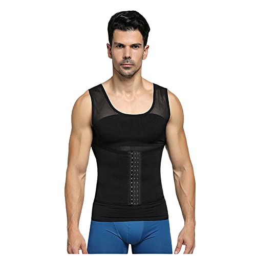 BaronHong Men Shapewear Slimming Body Shaper Compression Shirt Tank Top Underwear for Tummy Control