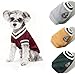 犬服 秋冬用 犬 ベストトイプードル ペット用 ニットセーター 防寒コート, 小型犬・中型犬・大型犬対応, イギリス風 タンクトップ, もこもこ 暖かい, 着脱簡単, 4色展開