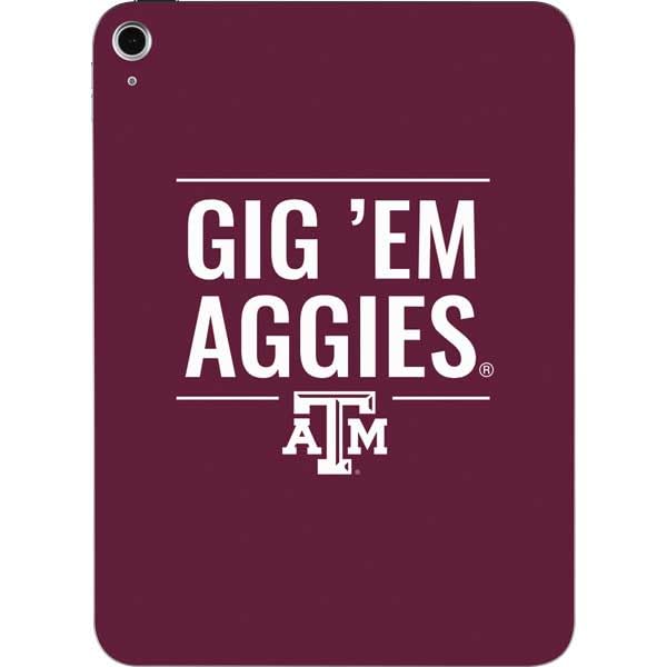 Skinit Decal Tablet Skin Compatible with iPad 11th Gen (2025) - Officially Licensed Texas A&M University Gig Em Aggies Design