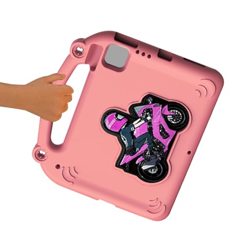 Funda para tableta resistente de alta densidad con recortes exactos color rosáceo 3