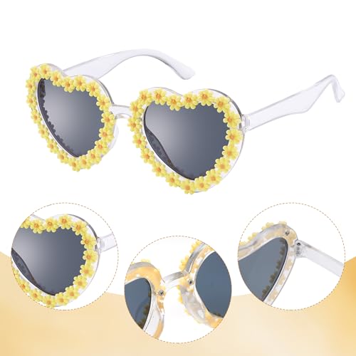 Kids Sunglasses for Girls and Boys Polarized Heart Shaped Sunglasses UV Protection Cute Flower Glasses3