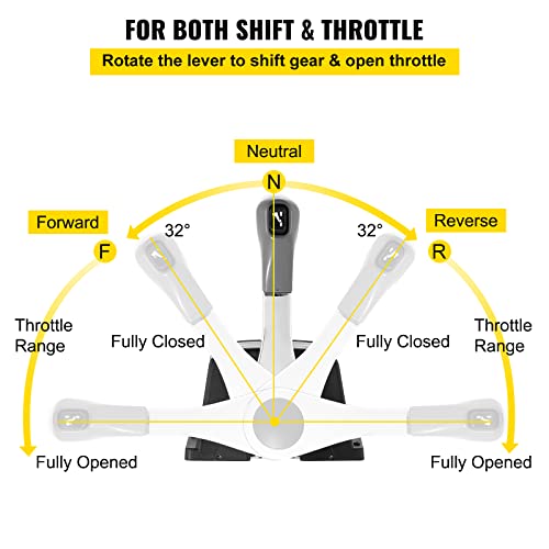 image for Mophorn Boat Throttle Control 67200-93J13 Outboard Remote Control Sing
