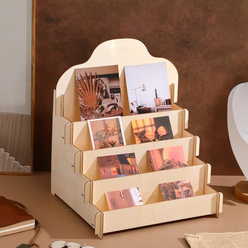 Expositor de madera beige minkissy para uso versátil en mostradores y exhibiciones 8