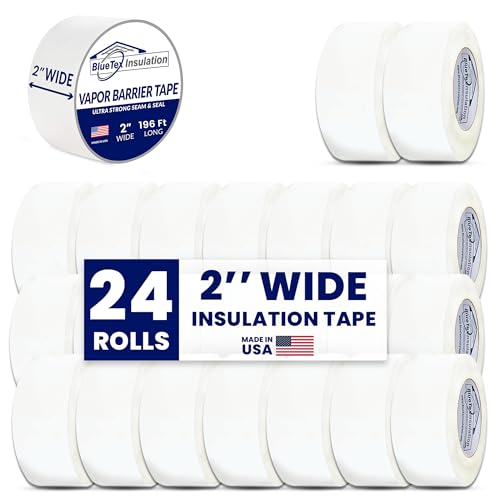 BlueTex Vapor Barrier Tape for Insulation (24 Rolls)