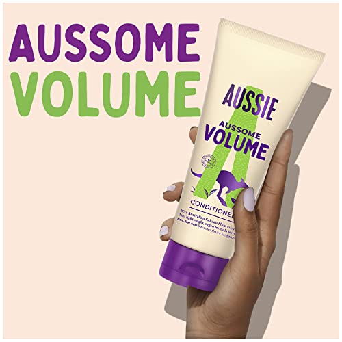 Aussie Aussome Volume Conditioner, Lightweight Vegan Formula, Brings Fullness & Bounce Back To Fine & Flat Hair, With Kakadu Plum Extract, Cruelty Free, 470ml - Image 3